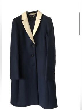 NWT J.Crew WOOL Contrast Lapel coat size 16 100% Wool